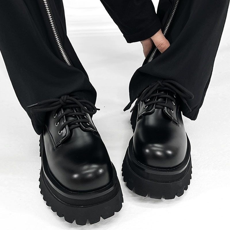 Men Shoes Louboutin - 2024 Derby Men's Thick-Soled High-Grade British