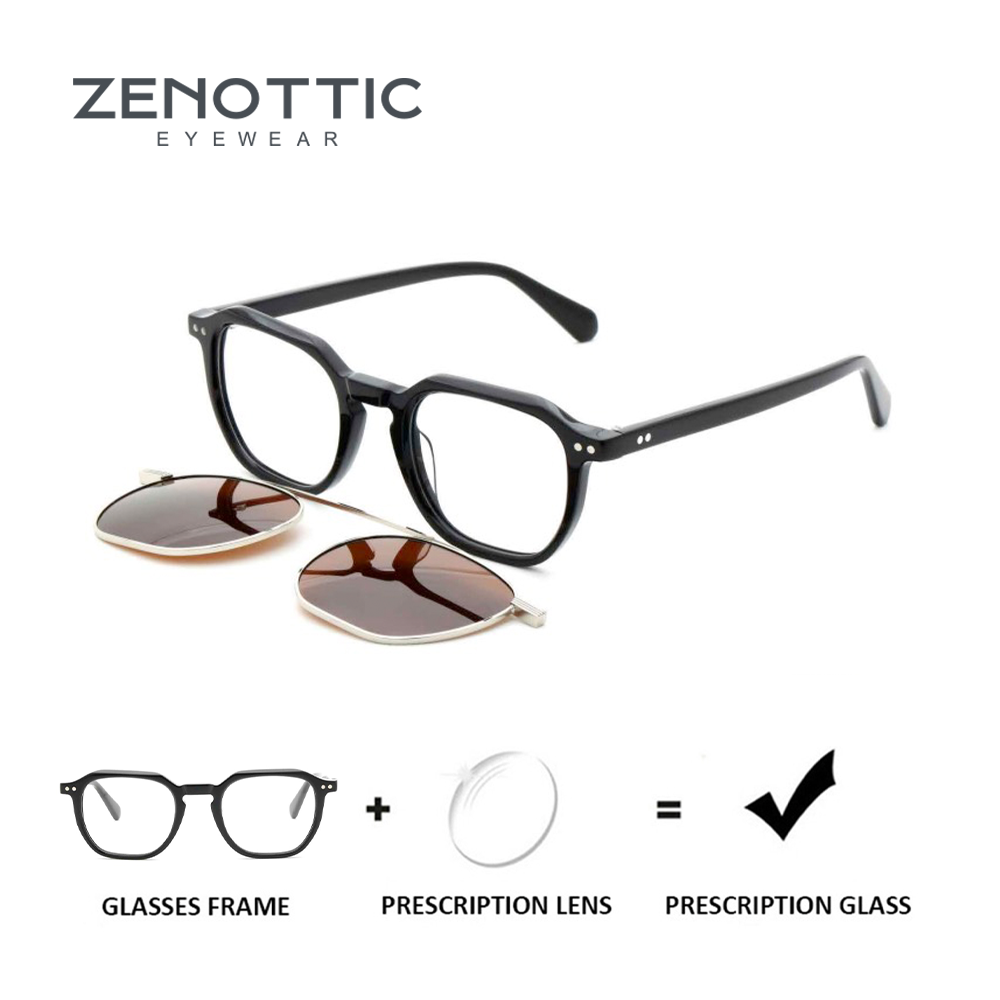 Men Shoes Zegna - ZENOTTIC Magnetic Clip On Prescription Glasses