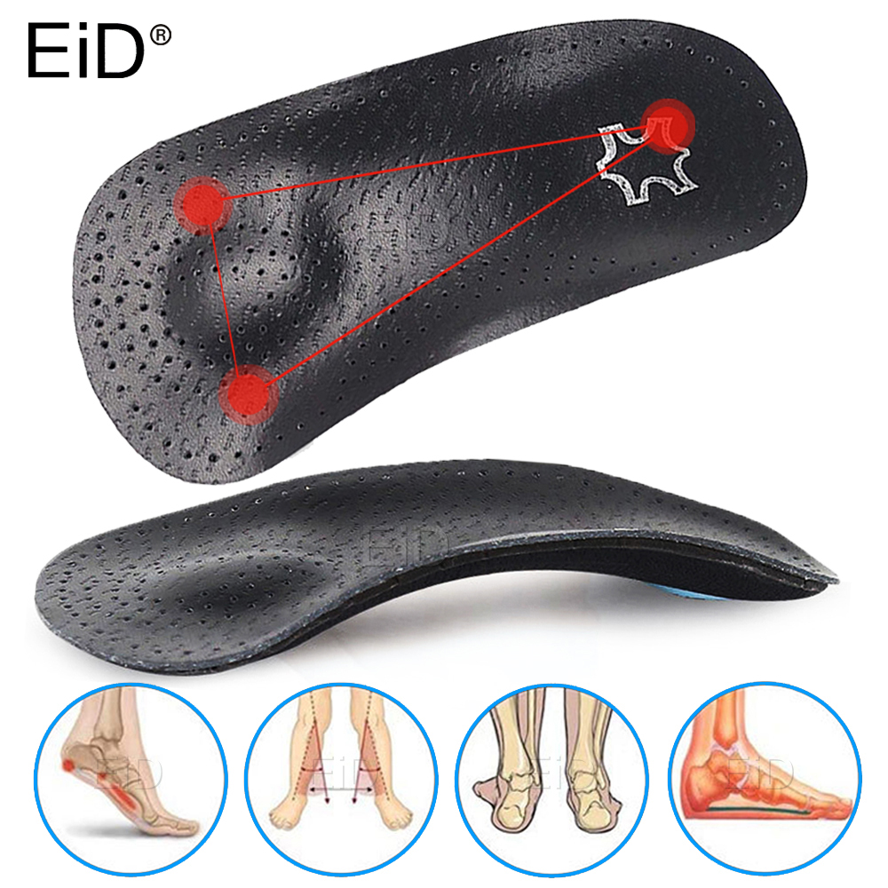 Men Shoes Eid - Leather Orthopedic Insoles Orthotics Flat Foot