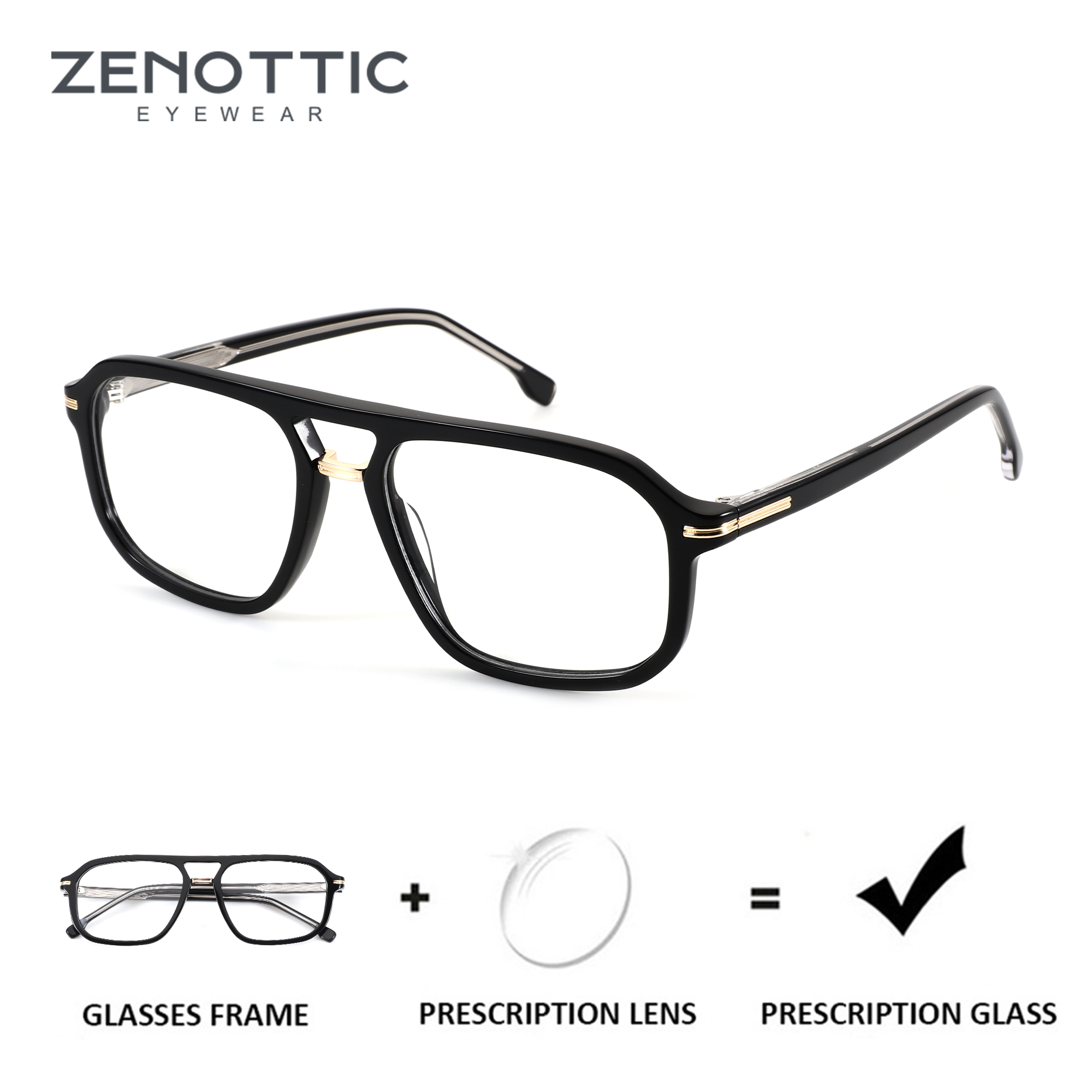 Men Shoes Zegna - ZENOTTIC (M Size) Handmade Acetate Prescription