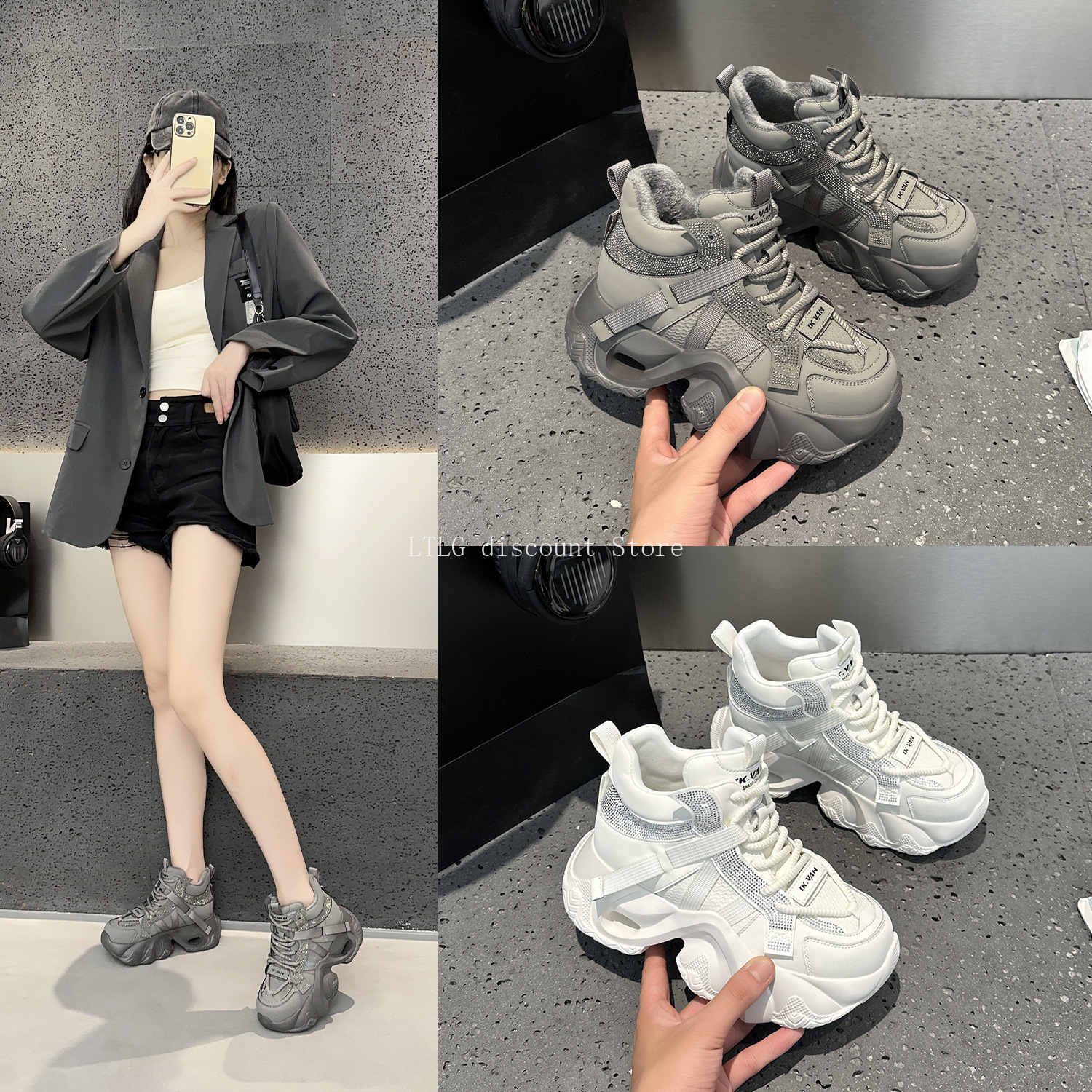 white sneaker Shoes for Woman  - Canvas Sneaker High avaliação e preço