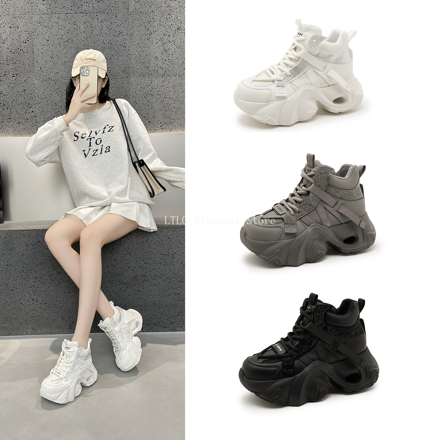 white sneaker Shoes for Woman  - Canvas Sneaker High avaliação e preço