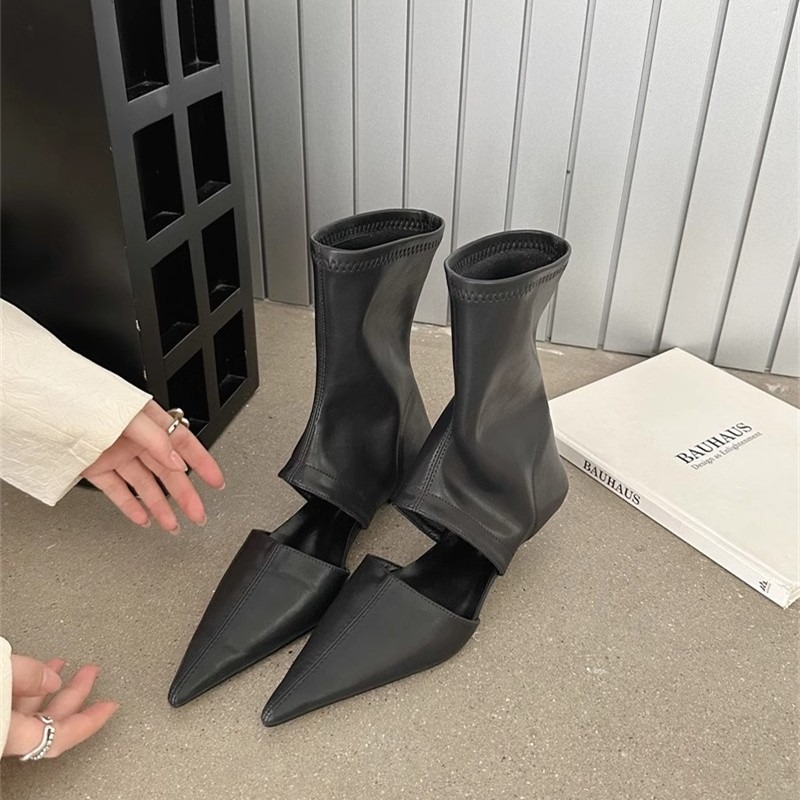 New Black Pointed Hollowed Out - Dress Shoe Pointed avaliação e preço