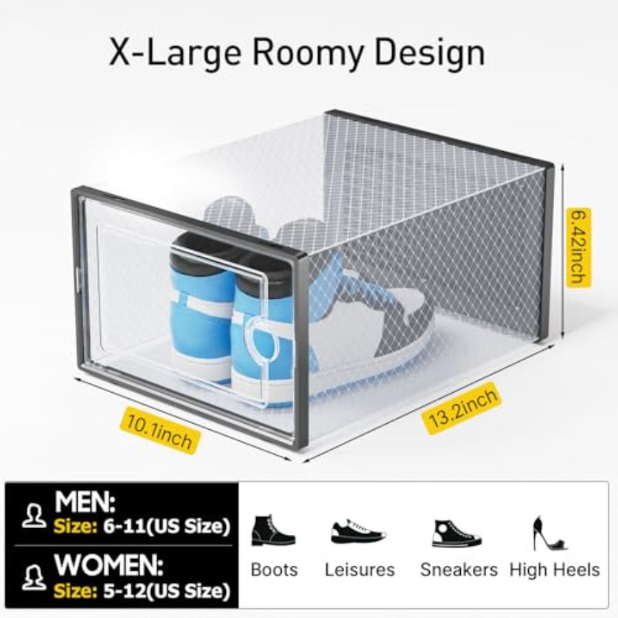 XL Shoe Boxes with Activated C - Men'S Shoes Xl avaliação e preço