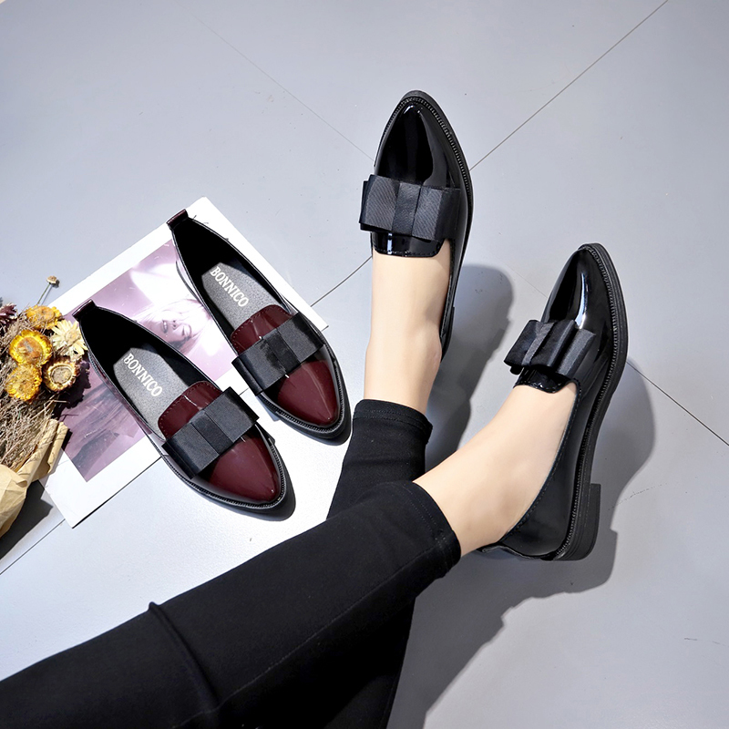 Black/ Wine Red Patent Leather - Dress Shoe Pointed avaliação e preço