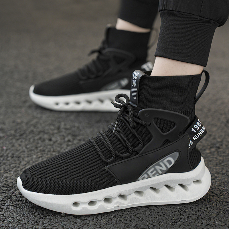 Trendy Men High Top Sock Shoes - Canvas Sneaker High avaliação e preço
