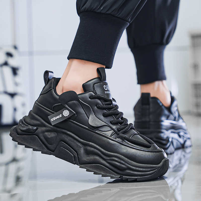 Black Platforme Tennis Man Spo - Men Shoes Runners avaliação e preço