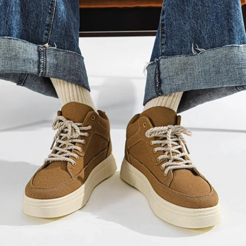 Thick Sole Height Increasing H - Canvas Sneaker High avaliação e preço