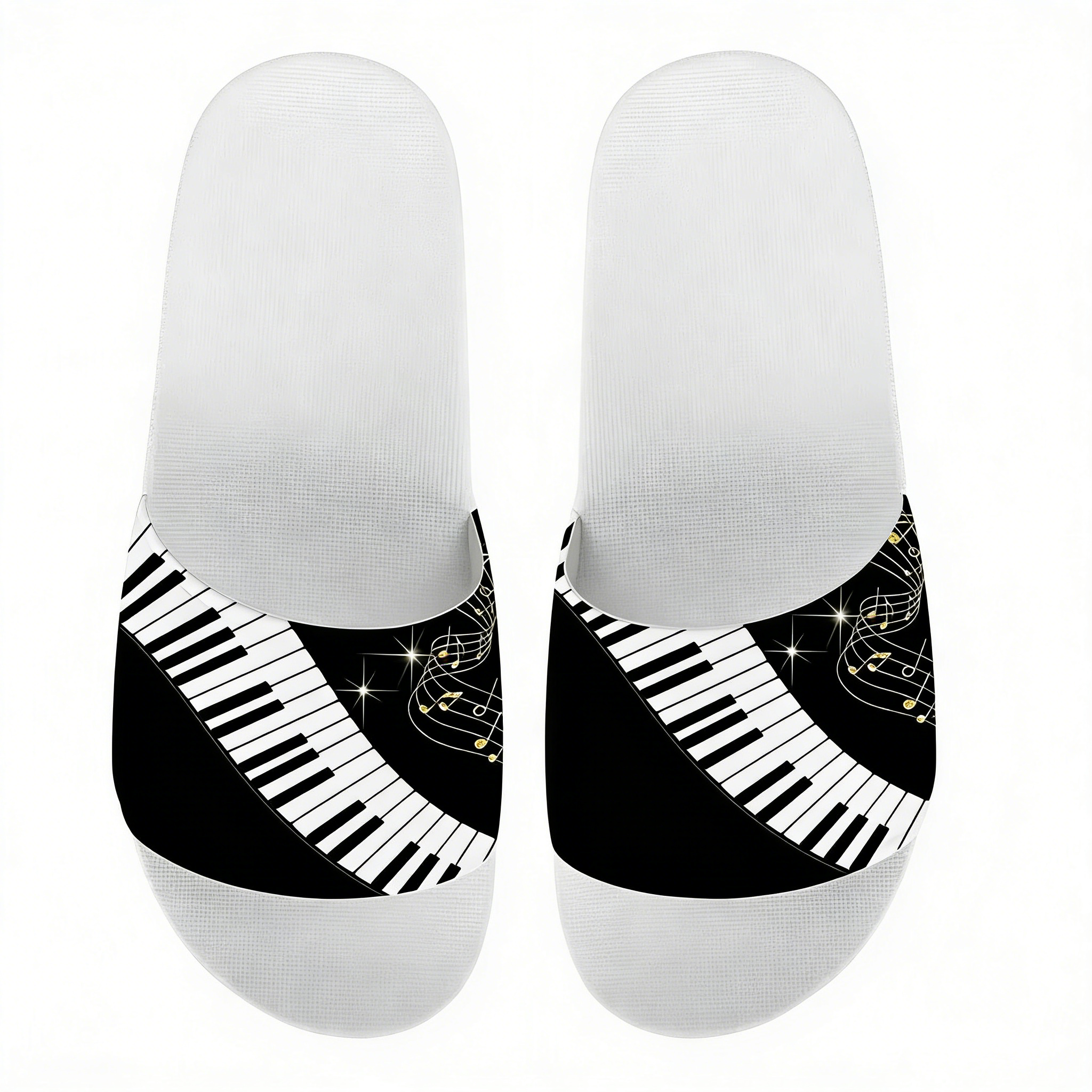 Music Notes Piano Keyboard Pat - Flip Flop Beach Men avaliação e preço