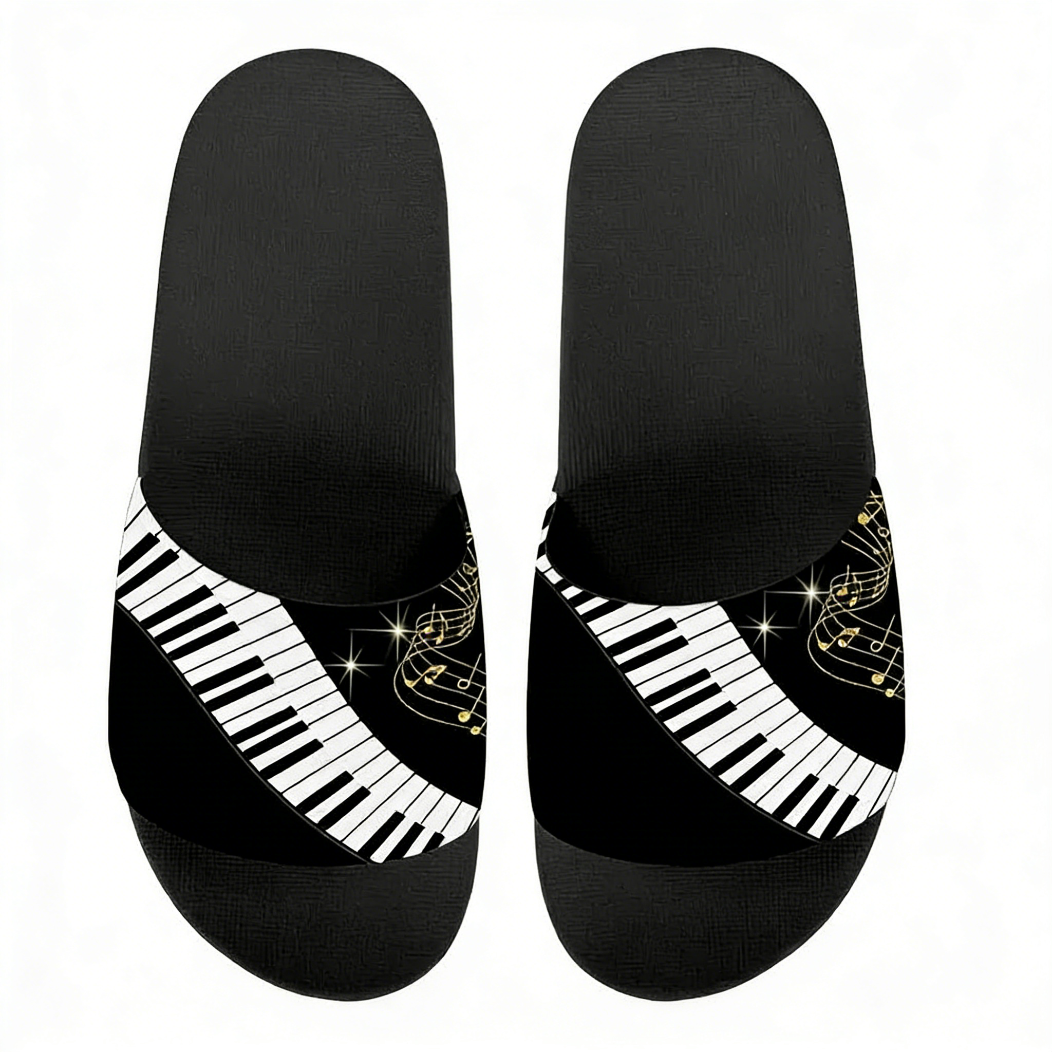 Music Notes Piano Keyboard Pat - Flip Flop Beach Men avaliação e preço