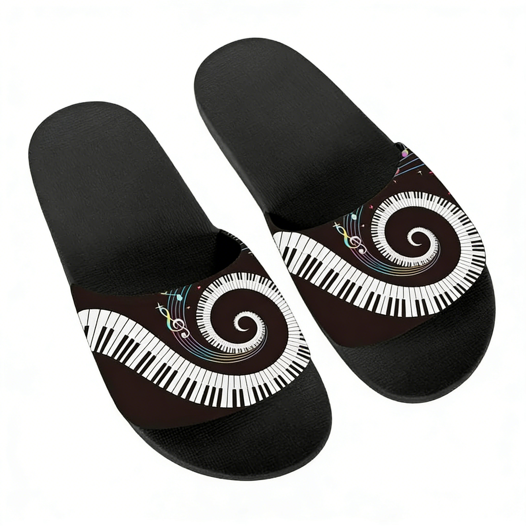 Music Notes Piano Keyboard Pat - Flip Flop Beach Men avaliação e preço