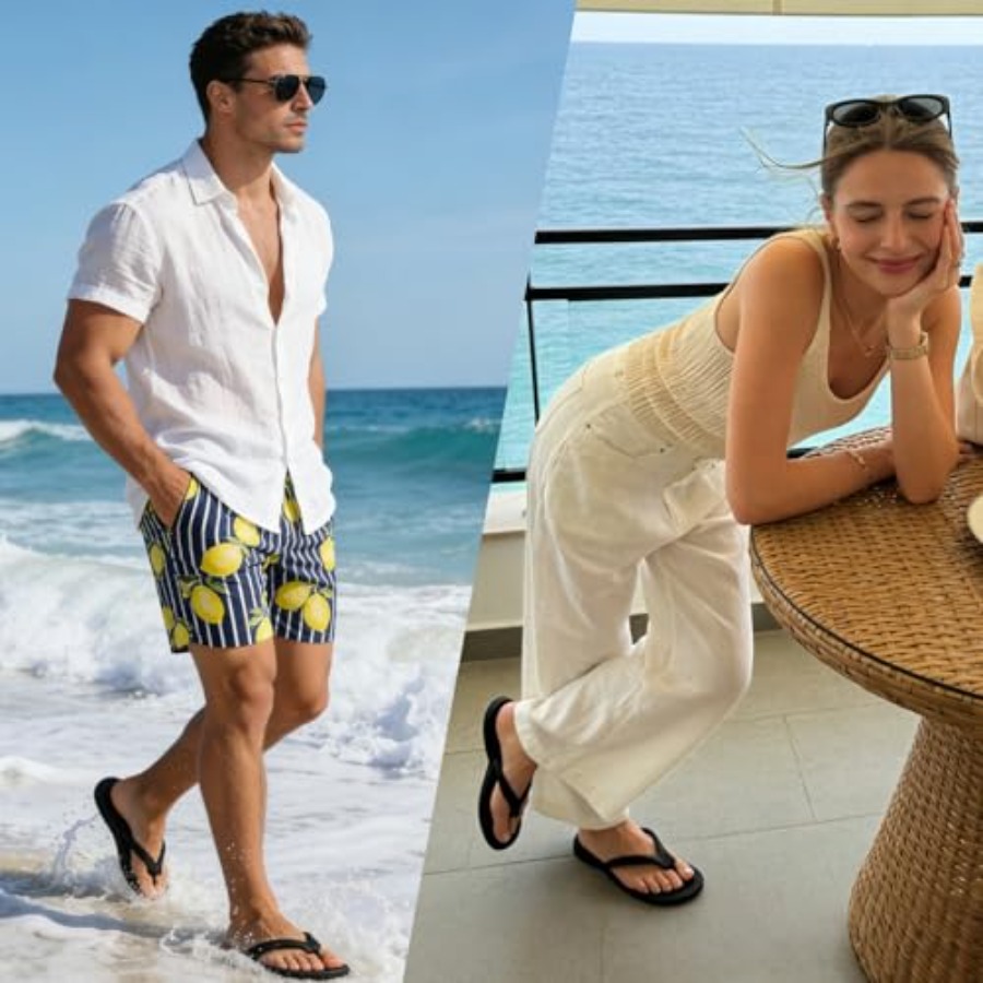 ZOORON Flip Flops for Women Me - Flip Flop Beach Men avaliação e preço