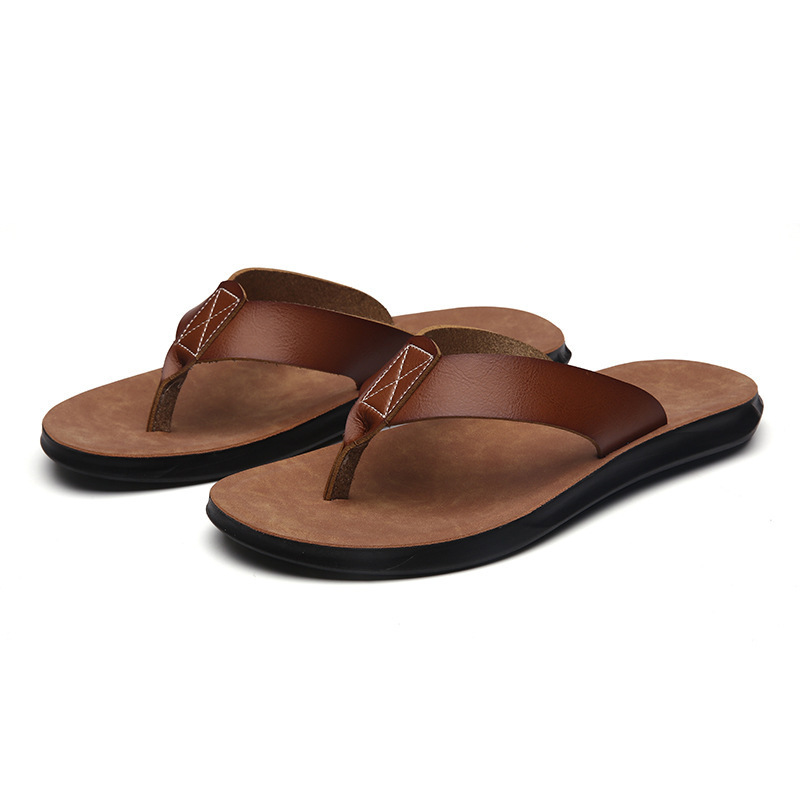 38-47 New Italian Leather Flip - Flip Flop Beach Men avaliação e preço