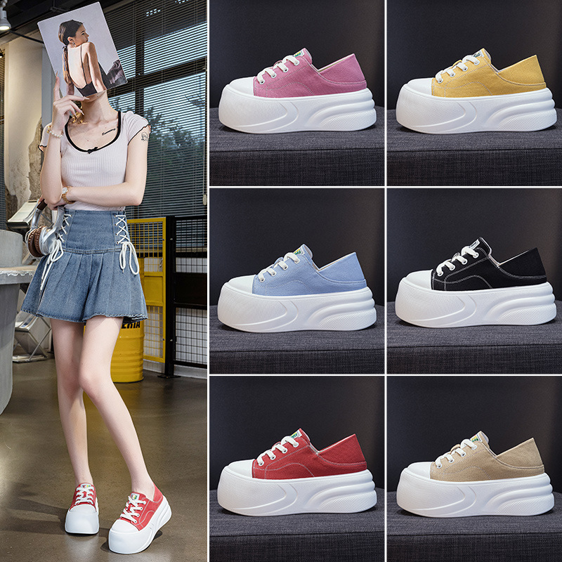 2025 New Quality Women 7CM Hei - Canvas Sneaker High avaliação e preço
