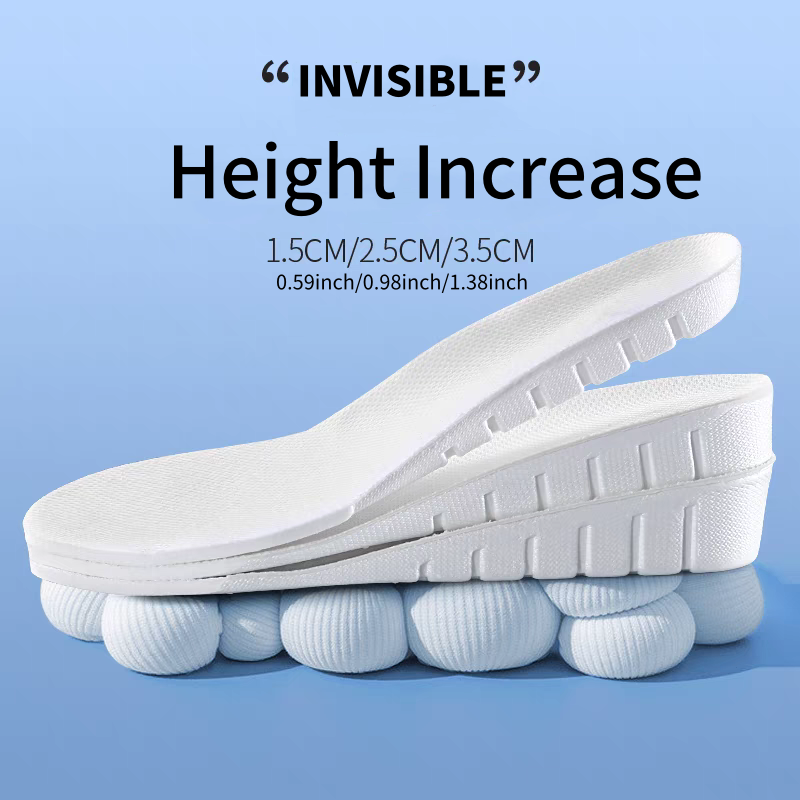 1 Pair New 1.5-3.5cm White Inv - Men Shoes Size Chart avaliação e preço