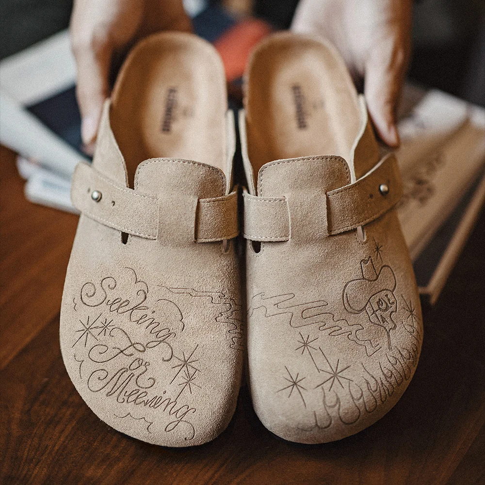 Maden Illustration Mules Shoes - Men Shoes Illustration avaliação e preço