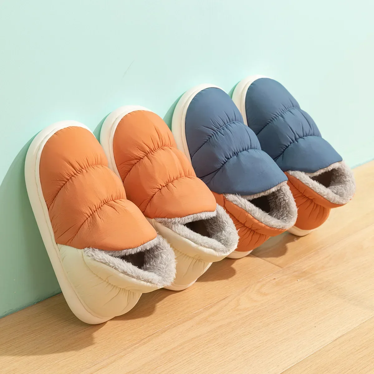 Women Men Slippers Winter Down - Men'S Shoes Comfort avaliação e preço