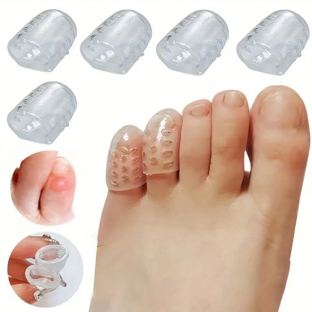 5pcs Silicone Shoe Toe Anti-Fr - Men Shoes Must Have avaliação e preço