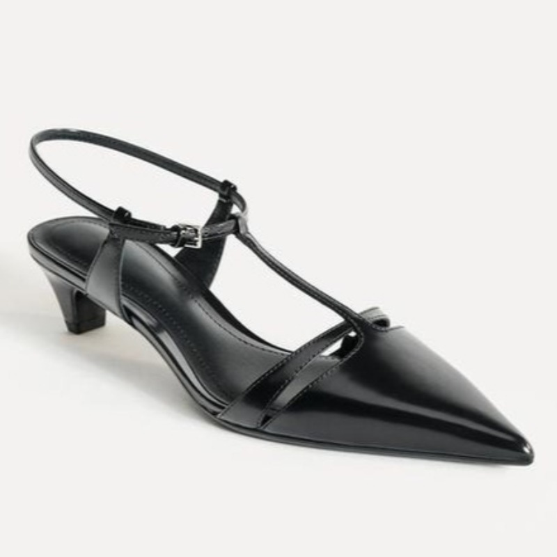 Patent Leather Kitten Heel Wom - Dress Shoe Pointed avaliação e preço