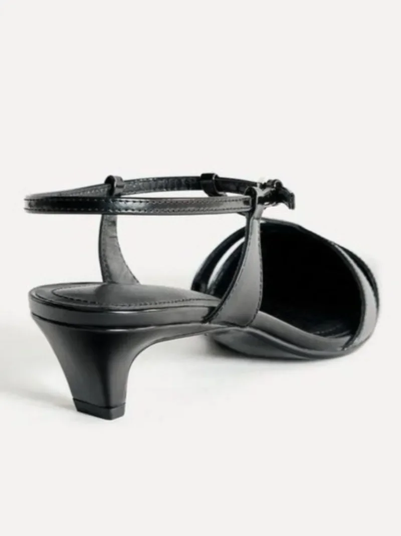 Patent Leather Kitten Heel Wom - Dress Shoe Pointed avaliação e preço