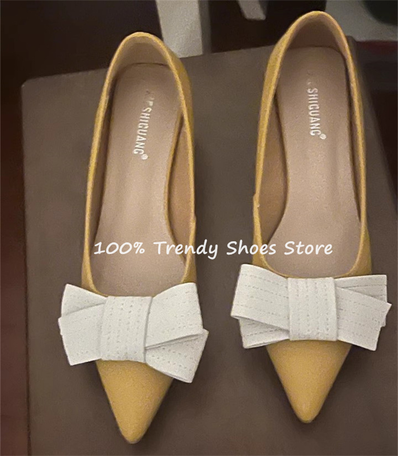 Butterfly Knot Decor Women Sli - Dress Shoe Pointed avaliação e preço