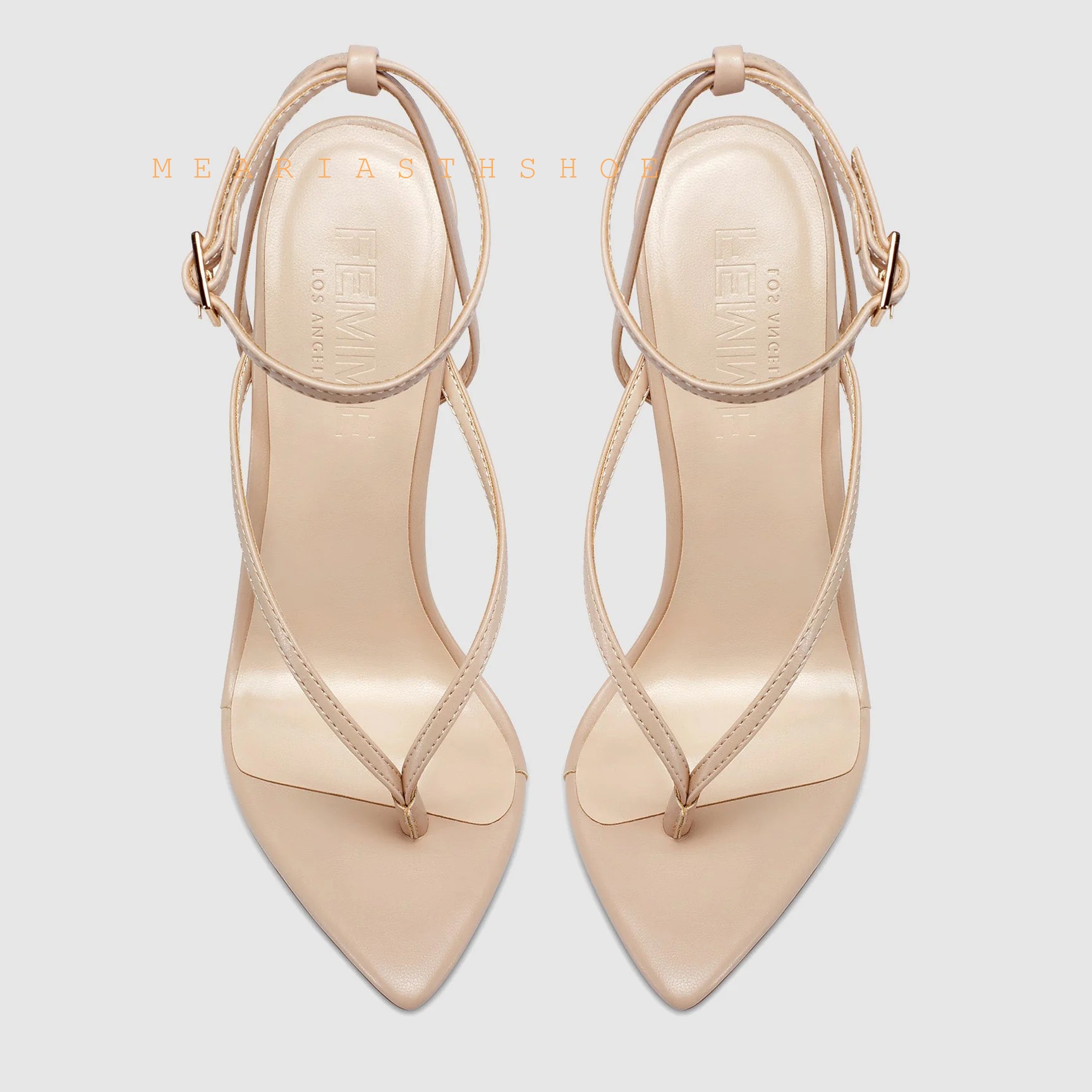 Beige Black Cross Straps Flip- - Dress Shoe Pointed avaliação e preço
