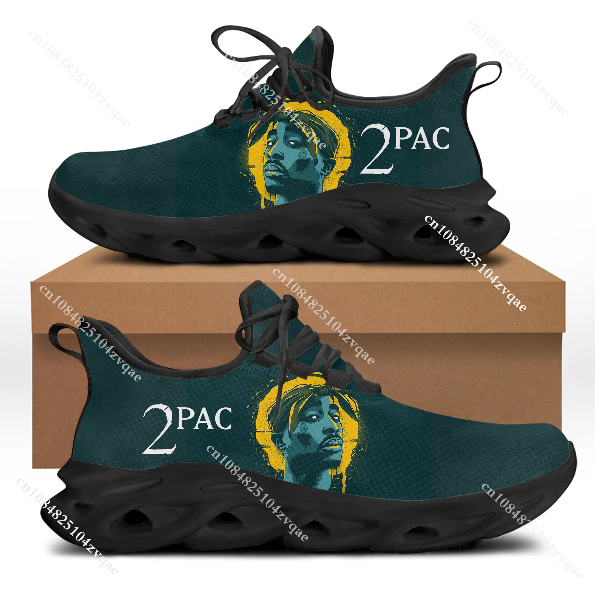 Tupac Rapper 2Pac Flats Sneake - Men Shoes Runners avaliação e preço