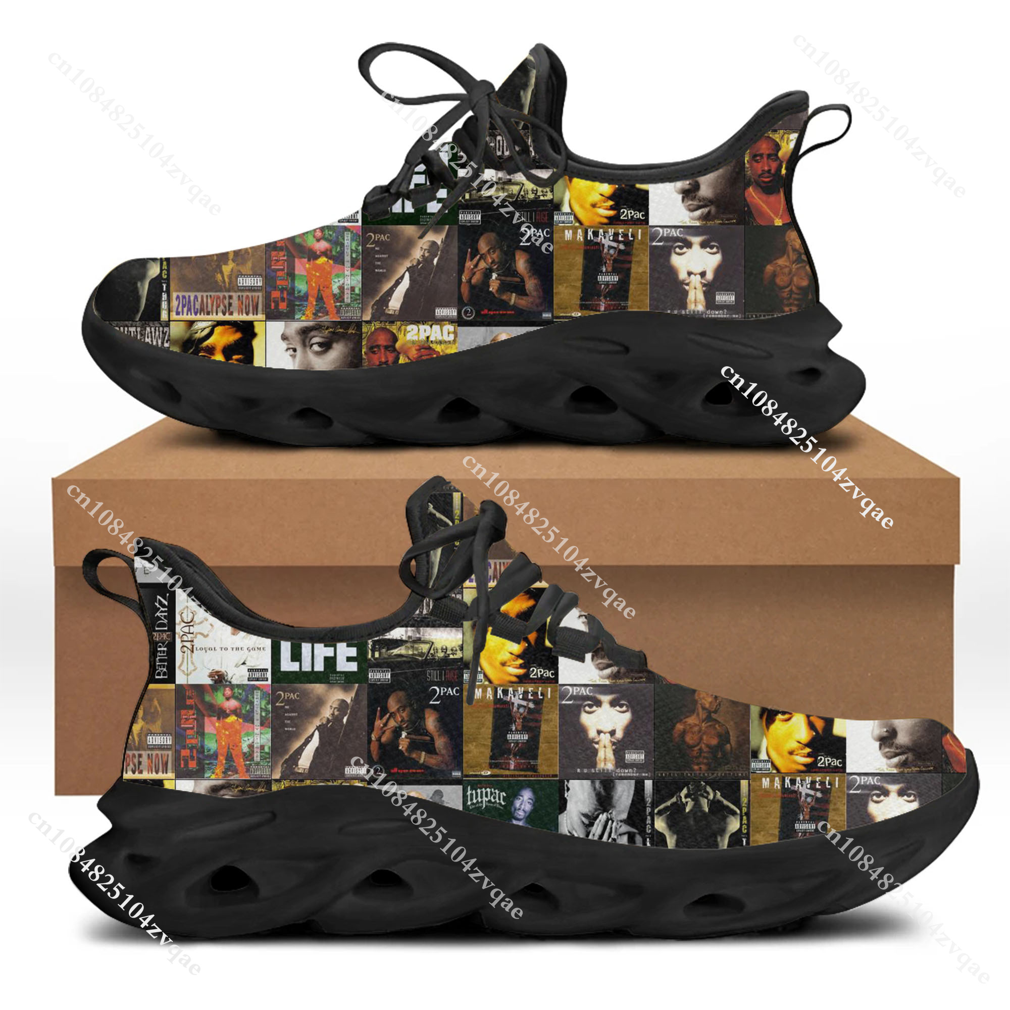 Tupac Rapper 2Pac Flats Sneake - Men Shoes Runners avaliação e preço