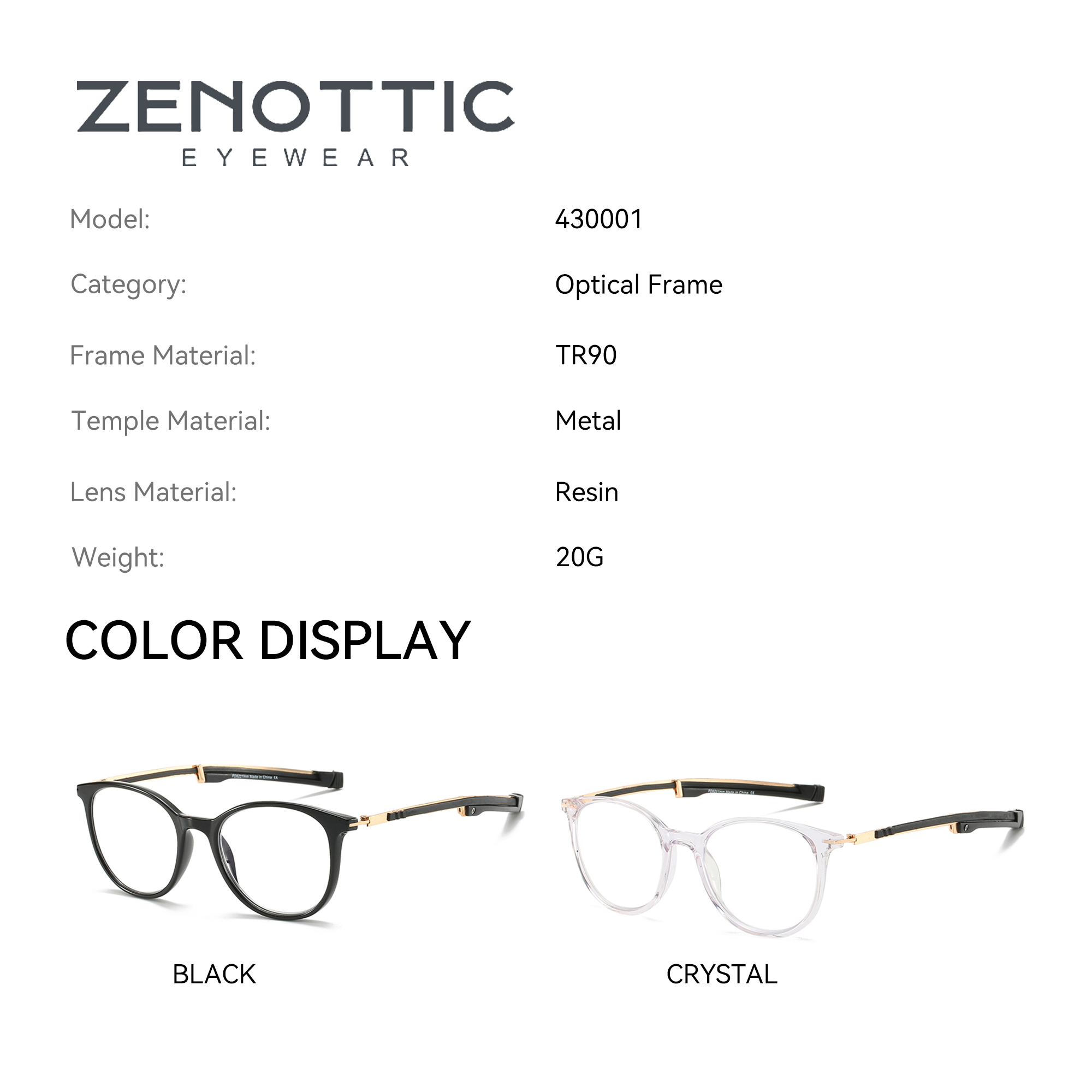 ZENOTTIC Men Round TR90 Prescr - Men Shoes Zegna avaliação e preço