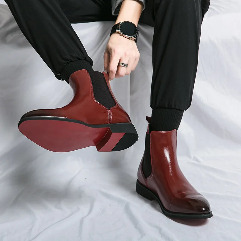 Men's Boots Luxury Brand Leath - Men Shoes Louboutin avaliação e preço