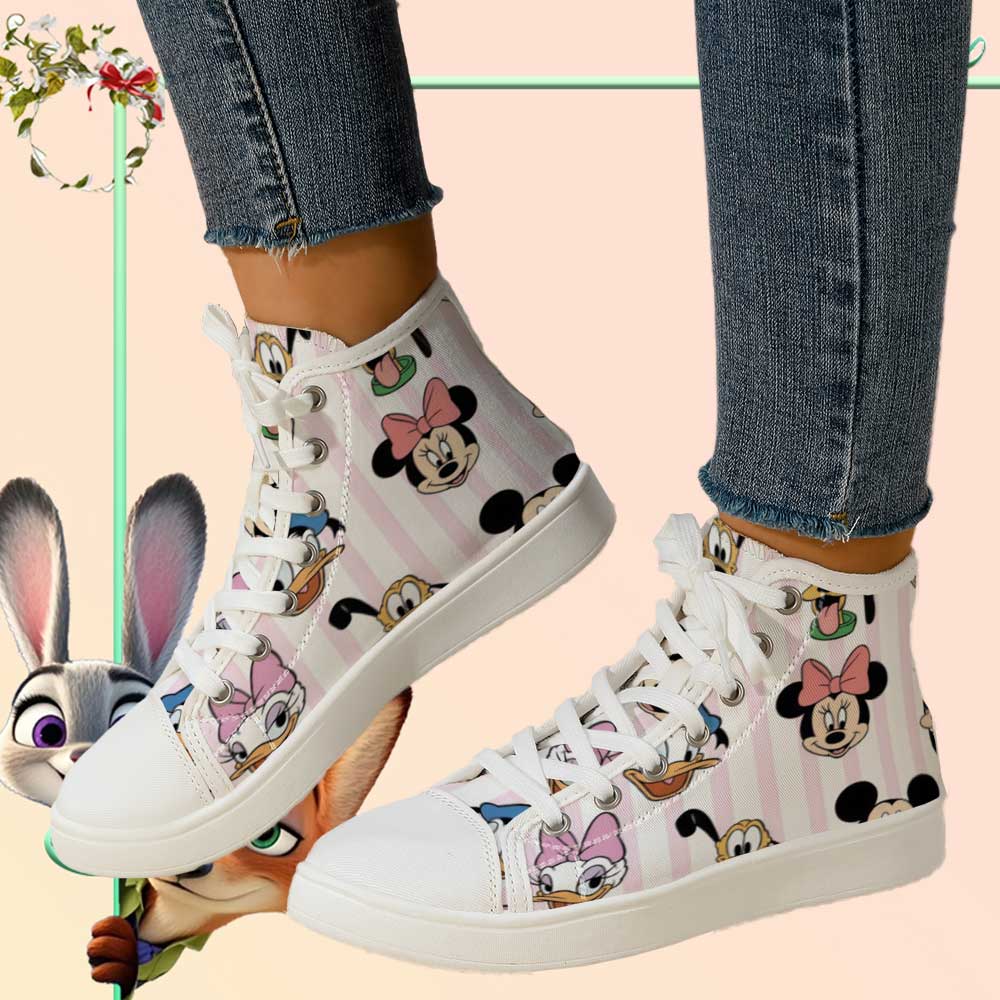fficially Licensed Disney Mick - Canvas Sneaker High avaliação e preço