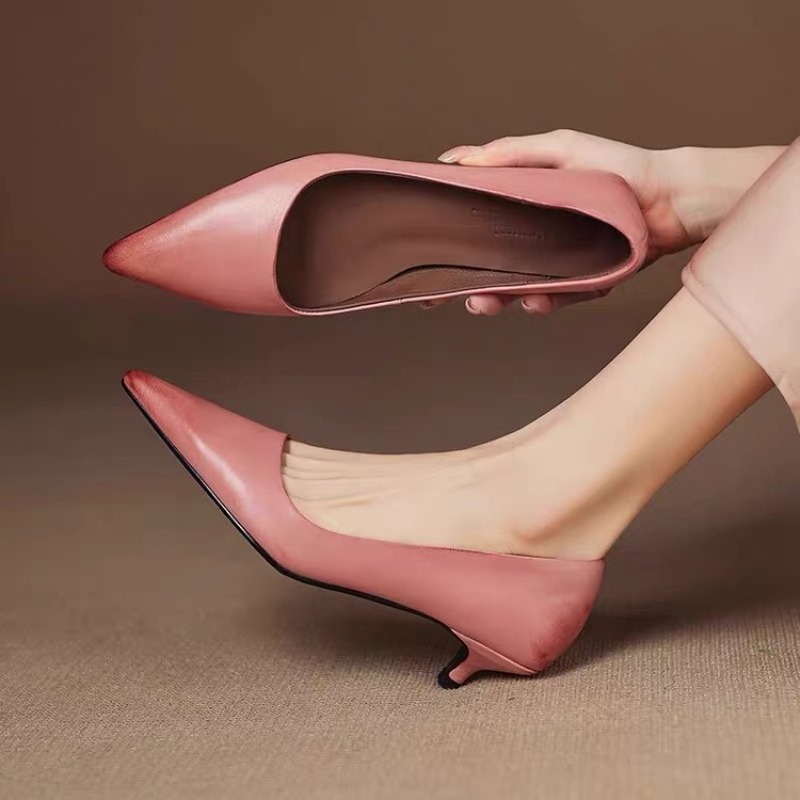 Sexy Pink Thin High Heels Pump - Dress Shoe Pointed avaliação e preço