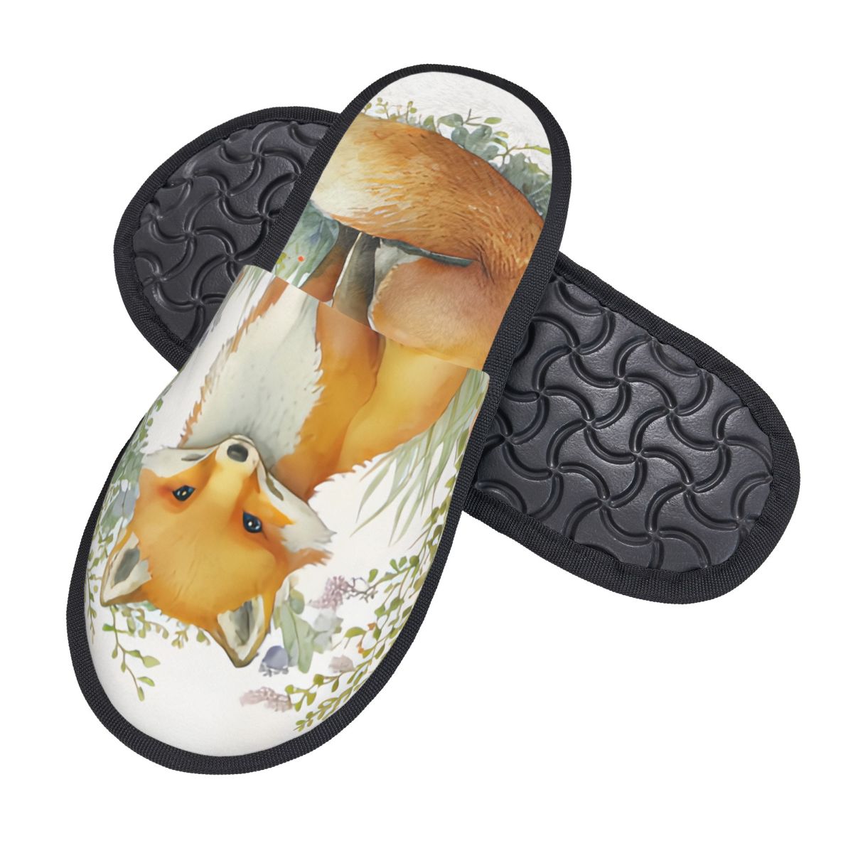 Plush Indoor Slippers Watercol - Men Shoes Illustration avaliação e preço