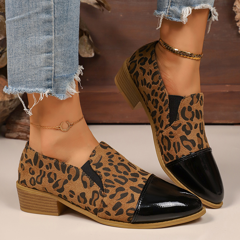 Leopard Printed Women's Low He - Dress Shoe Pointed avaliação e preço